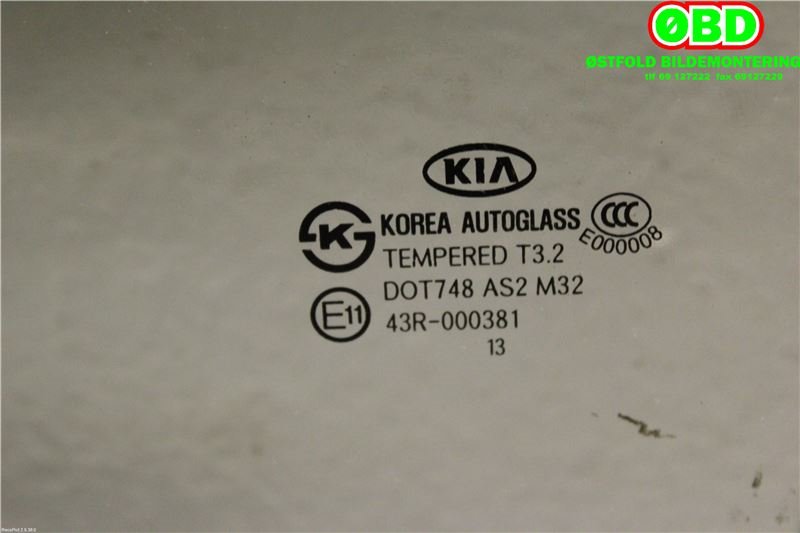 Siderute venstre bak til Kia Picanto 2011-2017 (Type II) (KIA|834101Y010|)