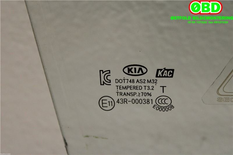 Siderute høyre foran til Kia Picanto 2011-2017 (Type II)  (KIA|824201Y030|)