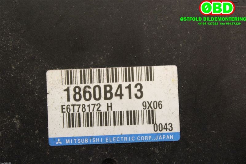 Styreenhet motor til Mitsubishi Outlander 2010-2012 (Type II, Fase 2) (MITSUBISHI|1860B413|E6T78172)