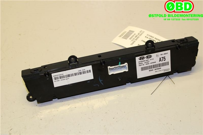 Bilstereo diverse til Kia Optima 2017-2020  (KIA|96540A8750||96540A8750WK)