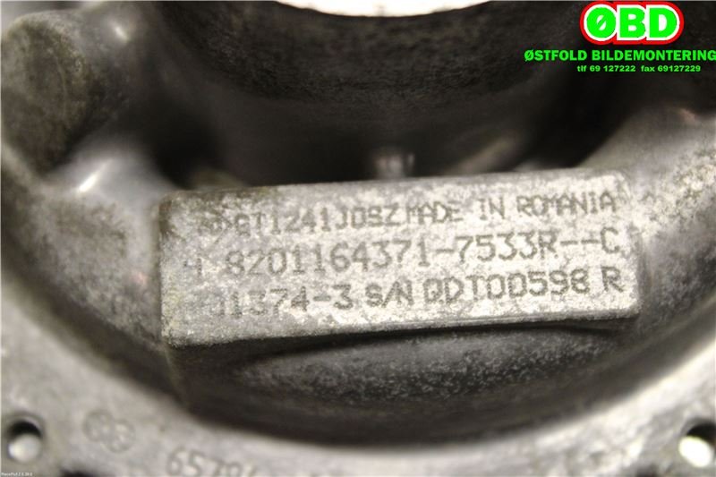 Turbo til Renault Clio 2012-2016 (Type IV, Fase 1) (RENAULT|144119998R|144116213R|)