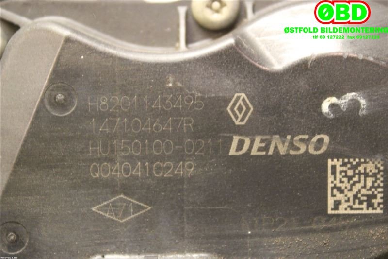 EGR-ventil til Renault Clio 2012-2016 (Type IV, Fase 1)  (RENAULT|147104647R|147109913R)