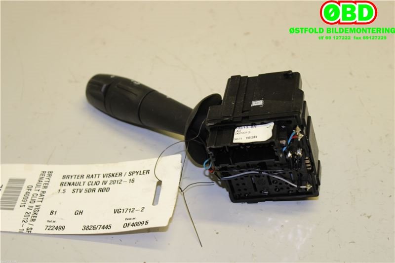 Bryter visker til Renault Clio 2012-2016 (Type IV, Fase 1)  (RENAULT|8201168013|)
