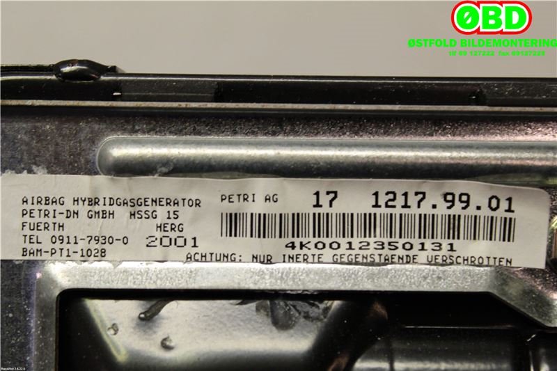 Airbag sidepute høyre til Mercedes CL 2000-2006 (C215) (C215) (MERCEDES|A 215 860 04 05|)
