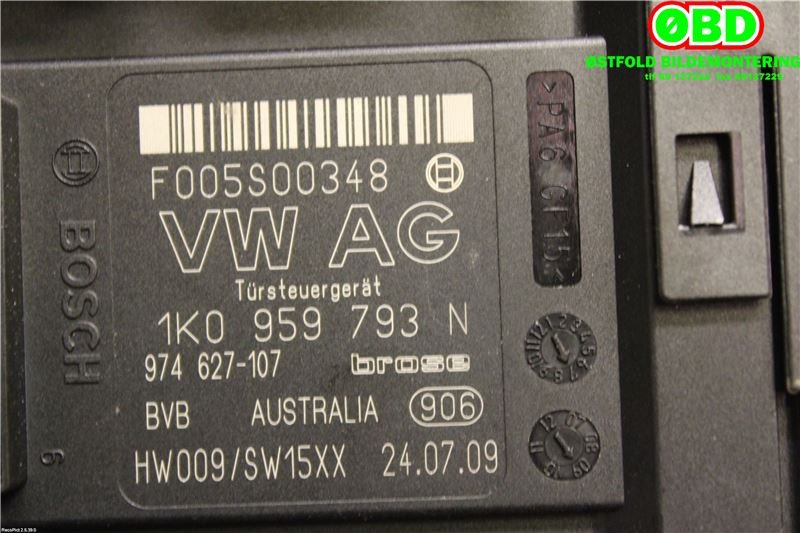 Ruteheis venstre foran til VW Passat 2005-2010 (B6) (B6) (VOLKSWAGEN|3AA 959 701 A|)