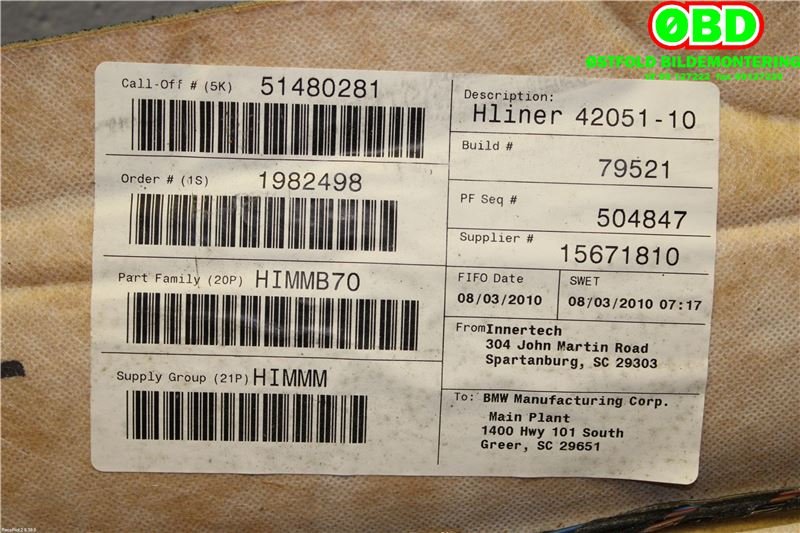Taktrekk til BMW X5 2007-2013 (E70) (E70) 