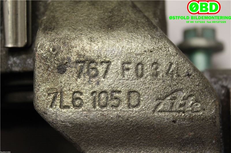 Bremsecaliper høyre foran til VW Touareg 2003-2007 (Type I, Fase 1)