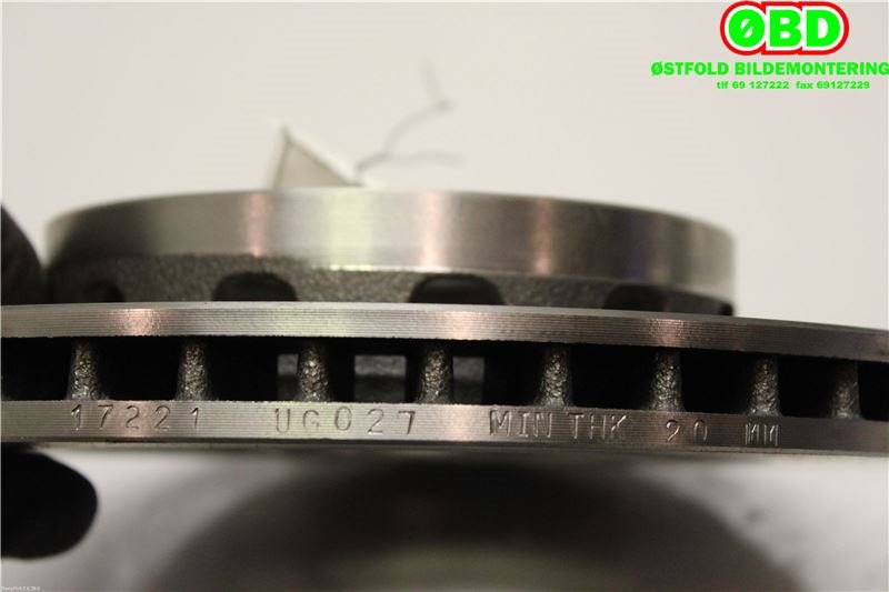 Bremseskive bak til Audi A4 1999-2001 (Type I, Fase 2) (B5) (B5) 