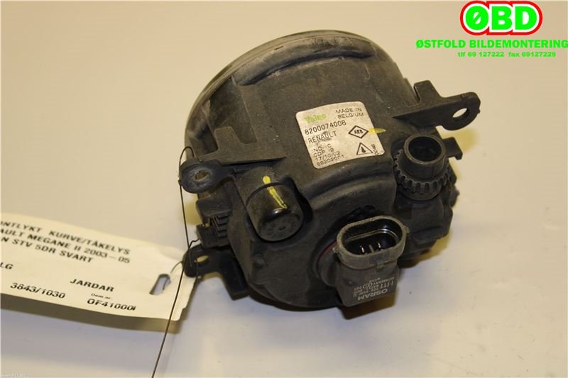 Tåkelykt venstre foran til Renault Megane 2003-2005 (Type II, Fase 1)  (RENAULT|8200074008|)