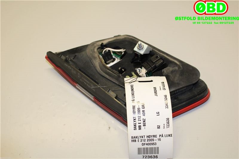 Baklykt høyre indre til Mercedes E-Klasse 2009-2013 (Fase 1) (W212) (W212) (MERCEDES|A 212 820 08 64|A 212 906 02 58|2128200864)