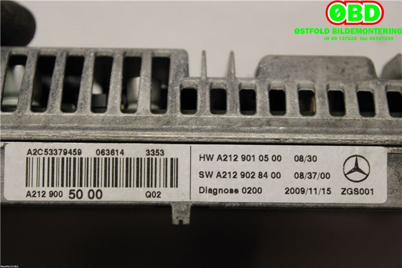 Bilstereo navigasjon til Mercedes E-Klasse 2009-2013 (Fase 1) (W212) (W212) (MERCEDES|A 212 900 50 00|A 212 900 90 22|2129005000)