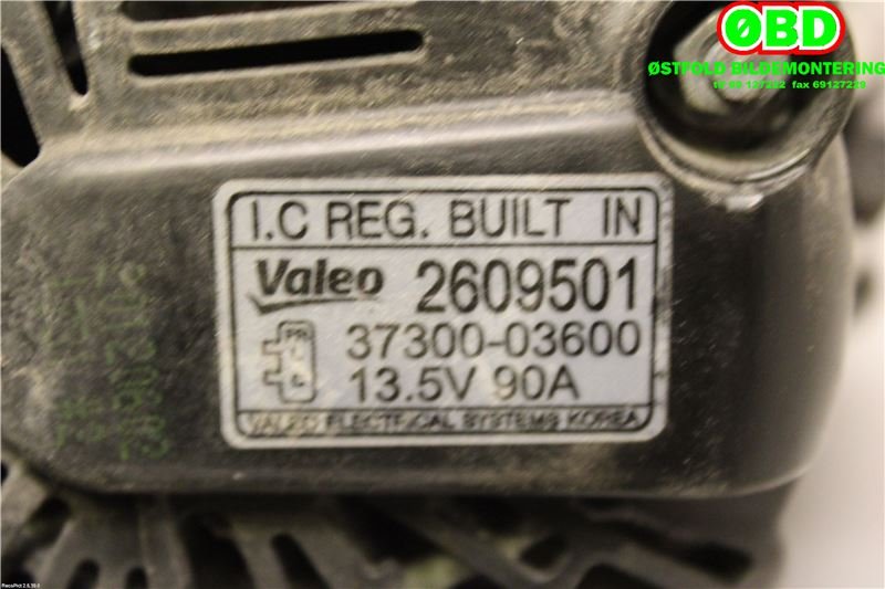 Dynamo til Kia Picanto 2011-2017 (Type II)  (KIA|3730003600|)