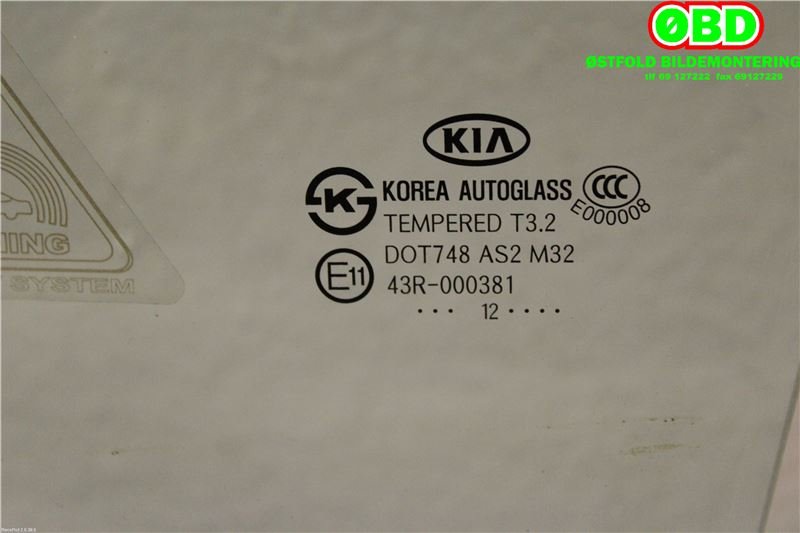 Siderute venstre foran til Kia Picanto 2011-2017 (Type II) (KIA|824101Y030|)
