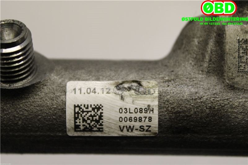 Dyseskinne (fuelrail) til VW Golf VI 2008-2012  (03L 130 089 B||03L089H)
