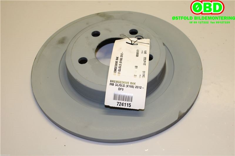 Bremseskive bak til Mercedes GLA 2014-2020 (X156) (X156) (MERCEDES|A 246 423 01 12|)