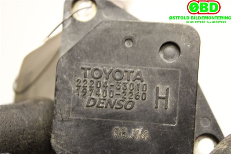 Luftmengde/luftmassemåler til Toyota Hiace 2007-2012 (Fase 3)  (TOYOTA|2220433010|1974002260)