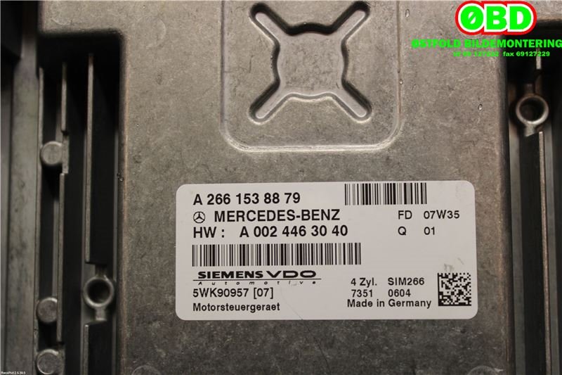 Styreenhet motor til Mercedes B-Klasse 2008-2011 (Fase 2) (W245) (W245) (MERCEDES|A 002 446 33 40||2661538879)