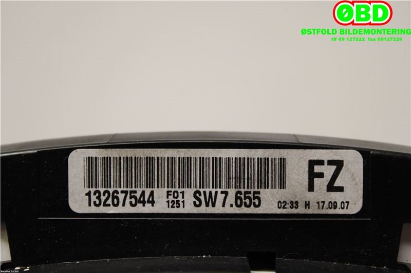 Instrumentpanel til Opel Zafira B 2005-2011  (OPEL|13267544|6261026)