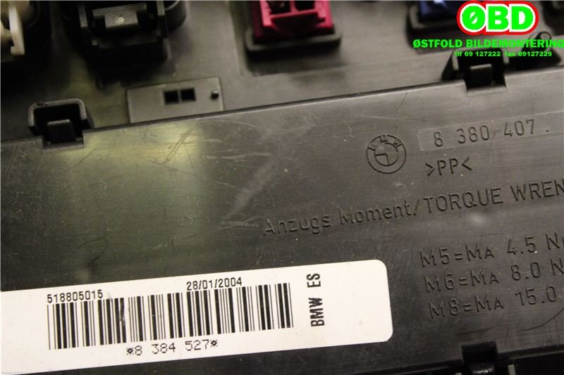 Sikringsboks til BMW X5 2000-2006 (E53) (E53) (BMW|61138384527||8380407)
