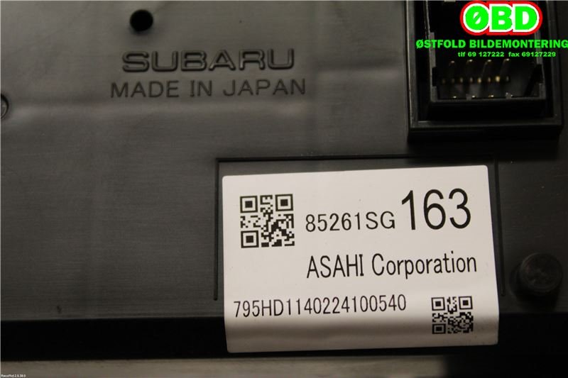 Multimedia display (MCU - Media Controller Unit) til Subaru Forester 2013-2019 (Type IV)  (SUBARU|85261SG163|)