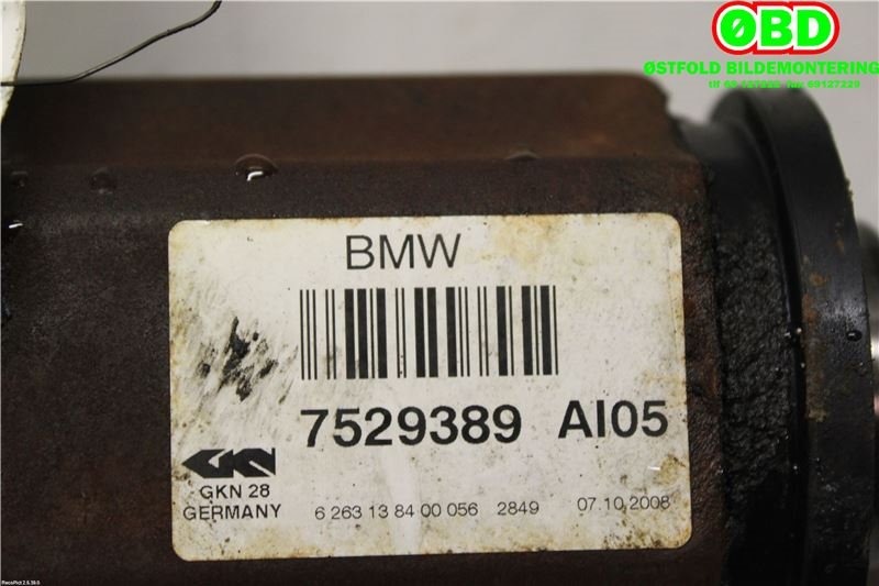 Drivaksel venstre foran til BMW 3-Serie 2005-2011 (E90/E91/E92/E93) (E90/E91/E92/E93) (BMW|31607558949||7529388)