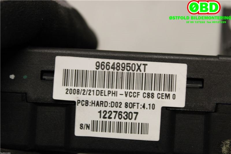 Bryter combi til Citroën C5 2008-2017 (Type II) (CITROEN|6242GZ|6242RG|96648950XT)