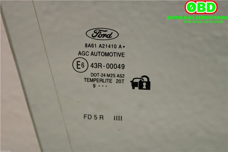 Siderute høyre foran til Ford Fiesta 2008-2012 (Type VI, Fase 1)  (FORD|1680515|)