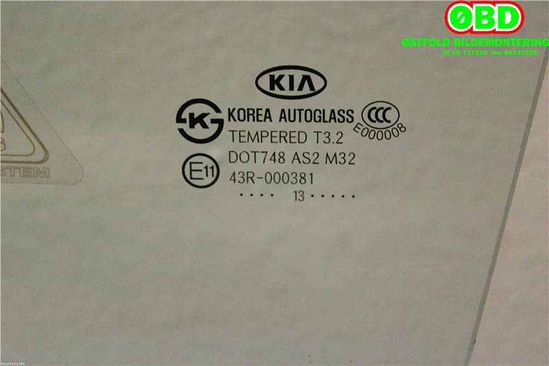 Siderute venstre foran til Kia Picanto 2011-2017 (Type II) (KIA|824101Y030|)
