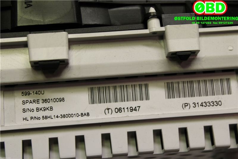 Instrumentpanel til Volvo V40 2012-2019  (VOLVO|36010098||31433330)