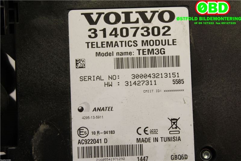 Styreenhet diverse til Volvo V40 2012-2019  (VOLVO|36011470||31407302)