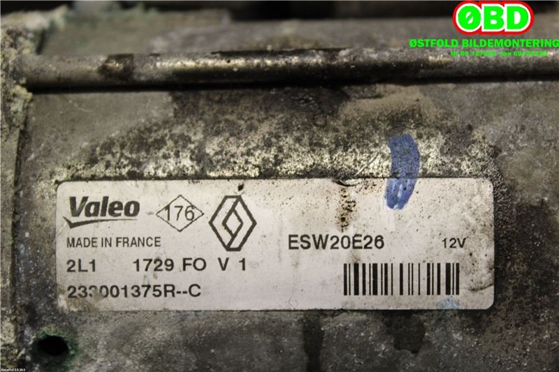 Starter diesel til Nissan Qashqai 2010-2014 (Type I, Fase 2) (NISSAN|2330000Q3J||233001375R)
