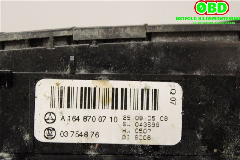 Bryter diverse til Mercedes ML 2005-2011 (W164) (W164) (MERCEDES|A 164 870 07 10||1648700710)
