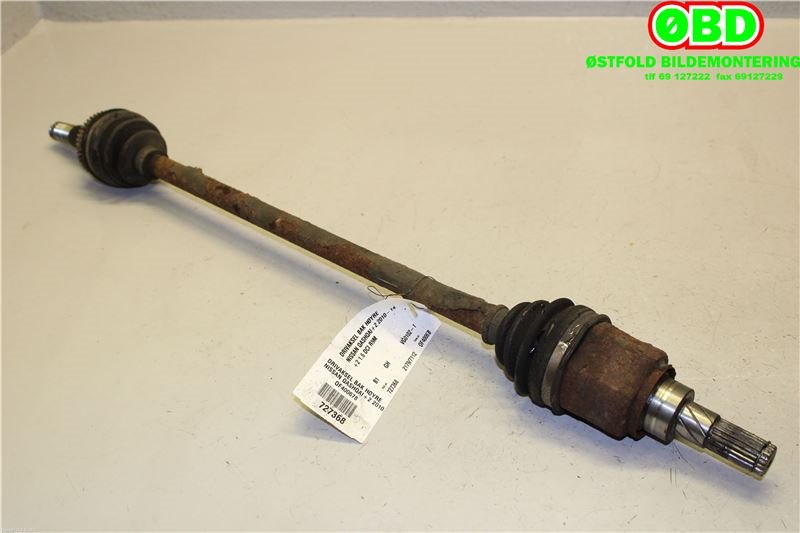 Drivaksel høyre bak til Nissan Qashqai 2010-2014 (Type I, Fase 2) (NISSAN|39600JD60B|)