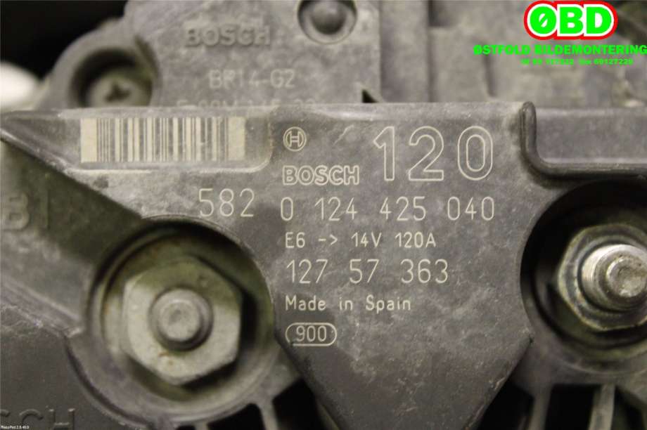 Dynamo til Saab 9-3 2003-2007 (Type II, Fase 1) (SAAB||12757363)