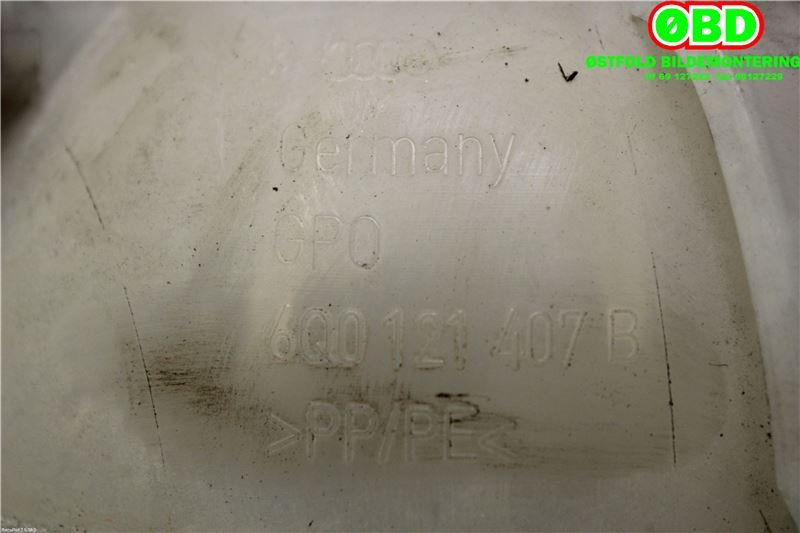 Ekspansjonstank til Škoda Fabia 2010-2014 (Type II, Fase 2)  (SKODA|6Q0 121 407 B|6Q0 121 407 D|)