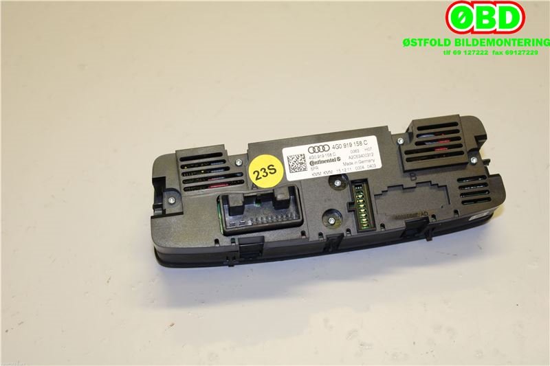 Varmeapparat betjening til Audi A6 2011-2014 (Type IV, Fase 1) (C7) (C7) (AUDI|4G0 919 158 C||4G0919158C)