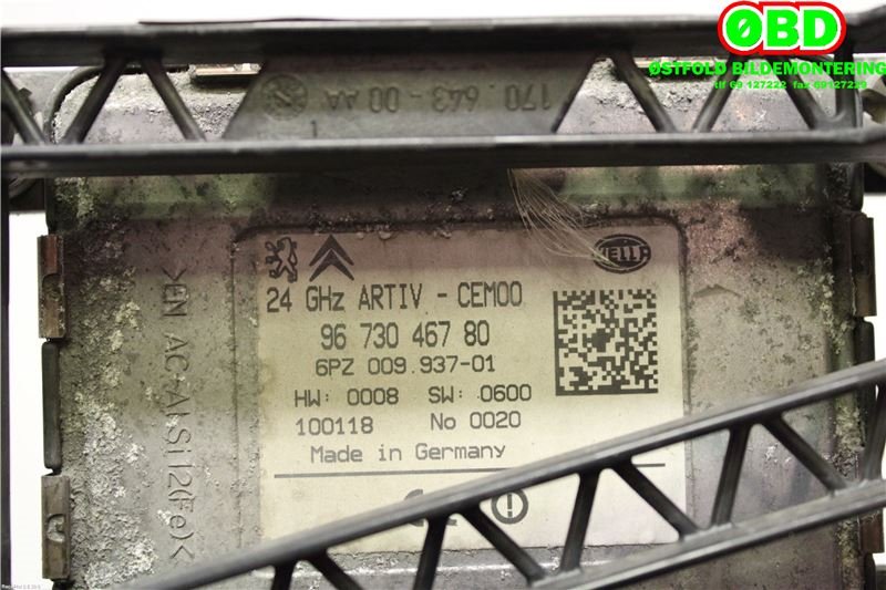 Sensor radar til Peugeot 3008 2009-2016 (Type I)  (PEUGEOT|6590PF||9673046780)