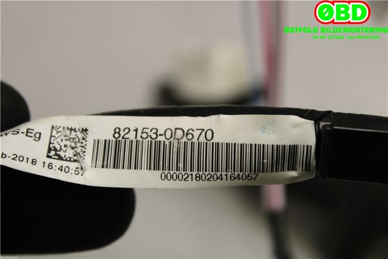 Ledningsnett til Toyota Yaris 2014-2020 (Type III, Fase 2) (TOYOTA|821530D670|)