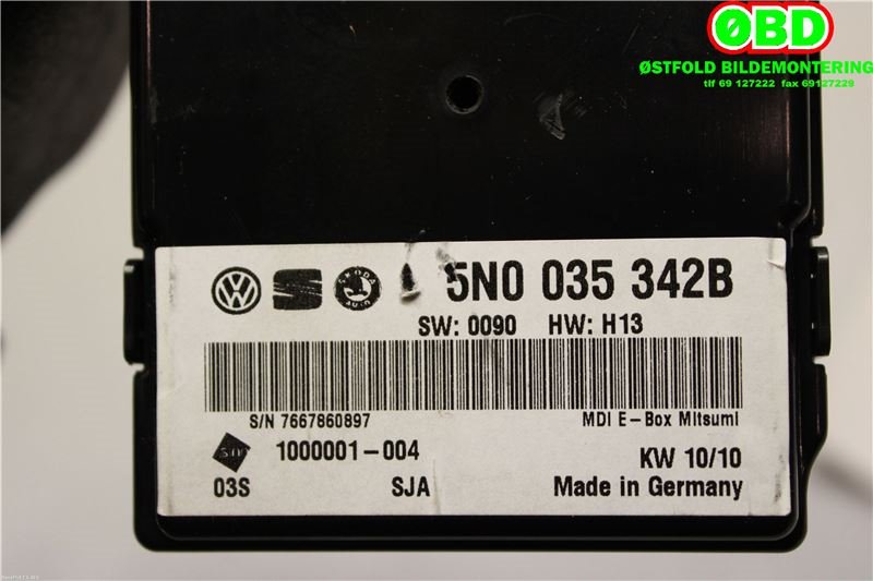 Styreenhet diverse til VW EOS 2006-2013  (VOLKSWAGEN||5N0035342B)