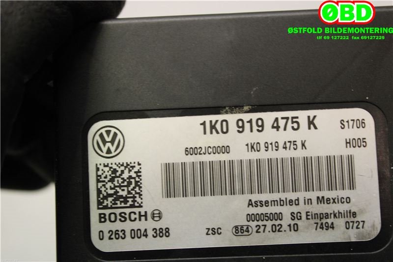 Styreenhet parkering til VW EOS 2006-2013  (VOLKSWAGEN|1K0 919 475 K||1K0919475K)