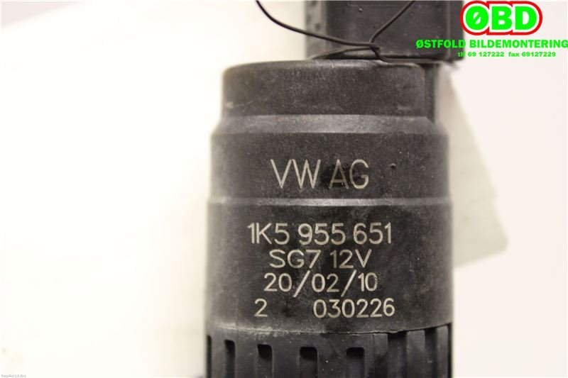 Spylerpumpe foran til VW EOS 2006-2013  (VOLKSWAGEN|1K5 955 651||1K5955651)