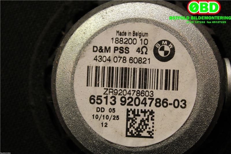 Bilstereo diverse til BMW X1 2009-2015 (E84) (E84) (BMW|65139204786|)