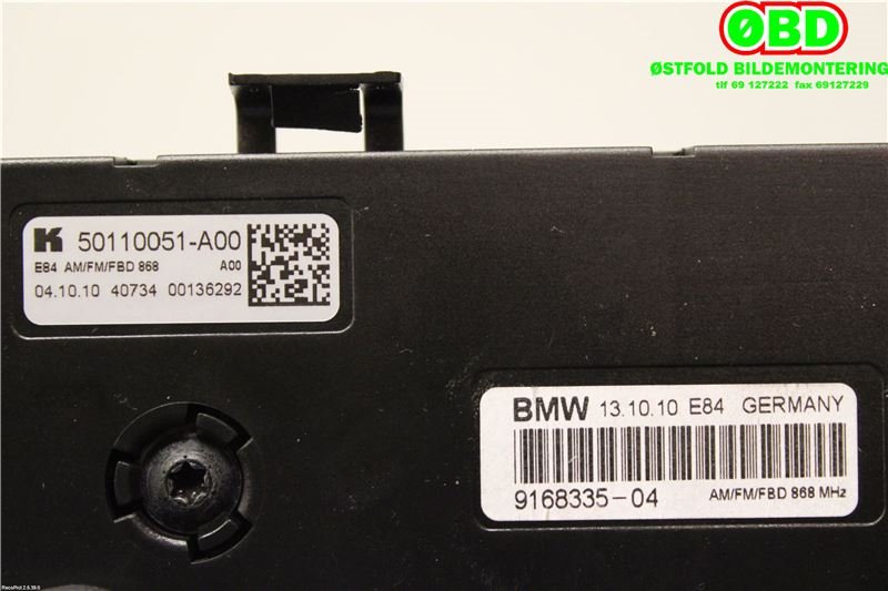 Antenne forsterker til BMW X1 2009-2015 (E84) (E84) (BMW|65209168335||9168335)