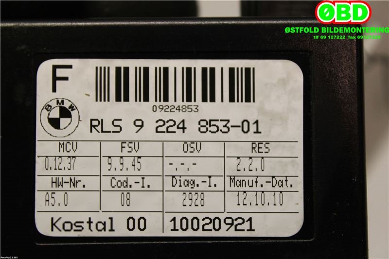 Sensor regnsensor til BMW X1 2009-2015 (E84) (E84) (BMW|61359224853||9224853)