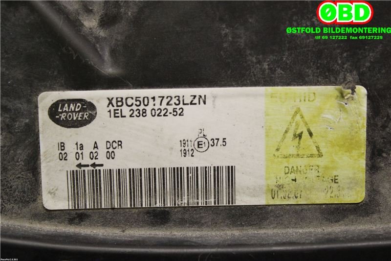 Frontlykt høyre xenon til Land Rover Range Rover Sport 2005-2013  (|XBC501723LZN)
