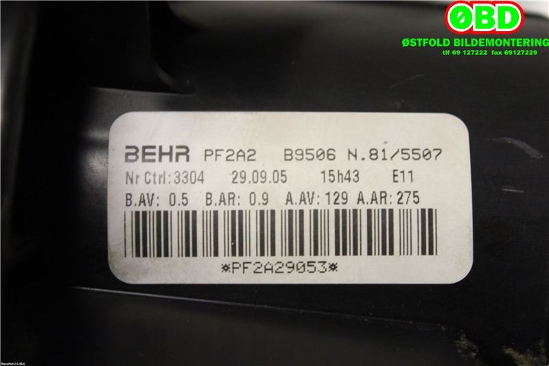Varmeapparat motor til Citroën C4 2004-2011 (Type I)  (CITROEN|6441S6|)