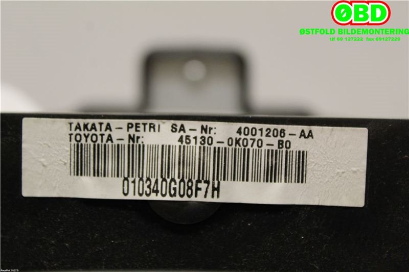 Airbag rattpute til Toyota Hilux 2006-2011  (TOYOTA|451300K070B0|)