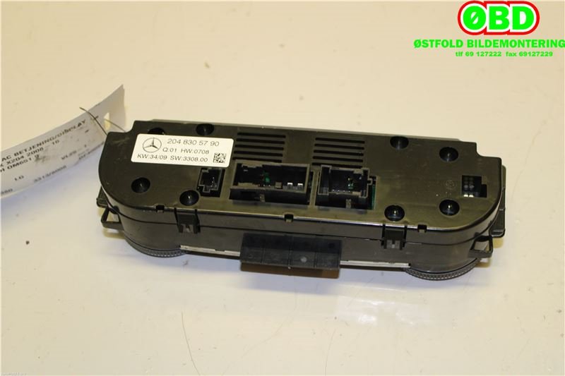 Varmeapparat betjening til Mercedes GLK 2008-2015 (X204) (X204) (MERCEDES|A 204 830 57 90|A 204 900 07 07|2048305790)