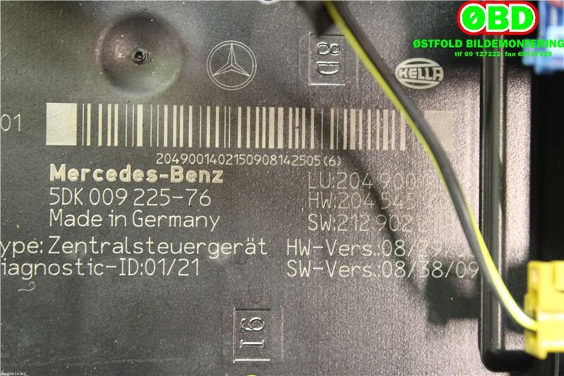 Sikringsboks til Mercedes GLK 2008-2015 (X204) (X204) (MERCEDES|A 204 900 42 03||2049004203)