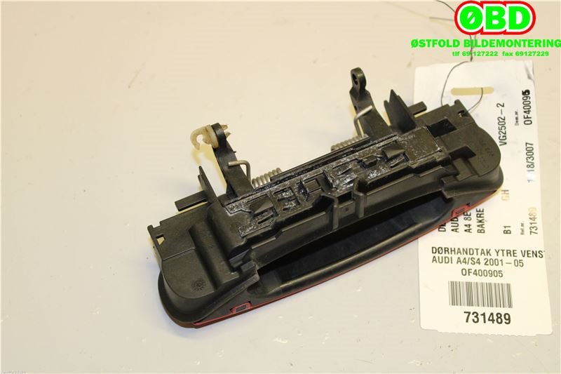 Dørhåndtak utv venstre bak til Audi A4 2001-2004 (Type II) (B6) (B6) (AUDI|8E0 839 207||4B0839885)